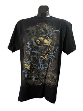 New L.A. Ink Venom Snake Graphic T-Shirt Medium Black Gothic Skull Art
